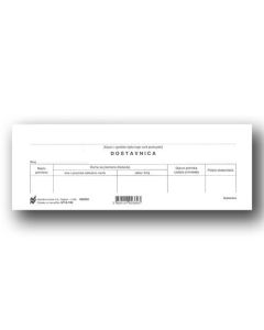 II-126 DOSTAVNICA; List, 21 x 7,5 cm