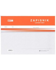 VII-15/NCR ZAPISNIK O PROMJENI CIJENE; Blok 100 listova, 29,7 x 21 cm