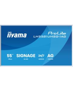 IIYAMA 55" LH5581UHSG-1AG 4K UHD (3840x2160) VA Signage 24/7, 500 cd/m2, 5000:1, white, removable frame, Android OS 14, iiShare, iiControl, iiSignage2