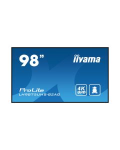 IIYAMA 98" LH9875UHS-B2AG 4K UHD (3840x2160) IPS Signage 24/7, 500 cd/m2, 1200:1, Android OS, E-Share, iiSignage2