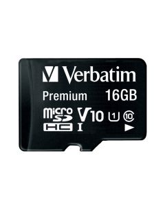 Verbatim memorijska kartica Premium Micro SDHC 16GB Class 10 + adapter