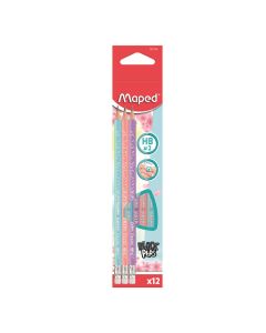 Grafitna olovka Maped Pastel HB s gumicom 12/1 MAP851730