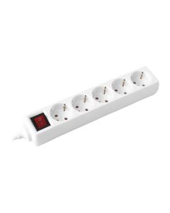 Kabel produžni 5u/5m s prekidačem, bijela