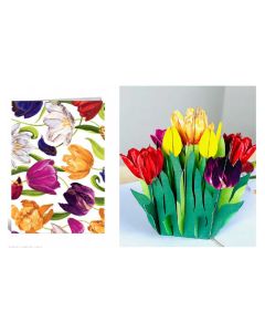 Čestitka Origami3D tulipani