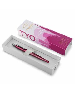 Olovka kemijska Parker Jotter, Global Icon Tokyo, roza, vrh medium, plava tinta