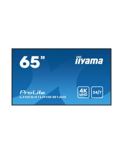 IIYAMA 65" LH6541UHS-B1AG 4K UHD (3840x2160) VA Signage 24/7, 500 cd/m2, 5000:1, non Android, media play USB, LAN control