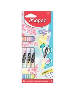 Tekstmarker Maped Fluo duo pastel 3/1 blister