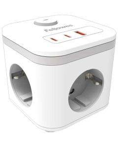 Kabel produžni Power Cube 2m s prekidačem Fellowes, bijeli