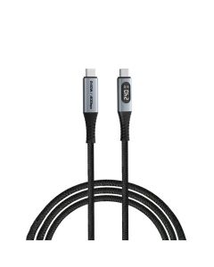 Kabel Verbatim Sync & Charge kabel USB-C na USB-C sa zalonom, USB4, M/M, 240W PD3.1, 40 Gbps, crni, 1.2m