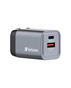Punjač zidni Verbatim GNC-35 GaN, 35W, 1×USB-C PD 35W / 1×USB-A QC3.0