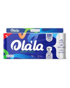 Papir toaletni u roli, troslojni, Olala Velvet Touch, 10/1