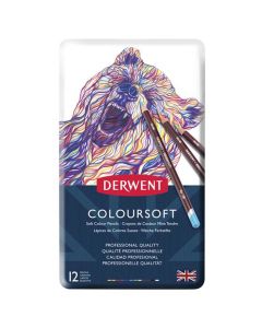Bojice drvene umjetničke Coloursoft Derwent, 12 komada u metlanoj kutiji 0701026
