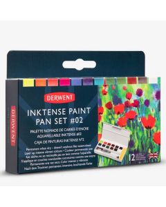 Bojice vodene Derwent, Inktense set 2, 12 boja + kist 2305789