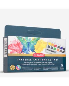 Bojice vodene Derwent, Inktense set 1, 12 boja + kist 2306243