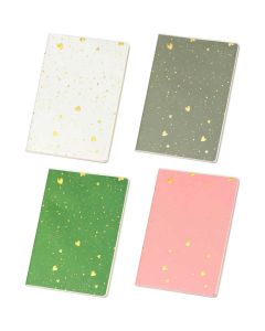 BILJEŽNICA Gold hearts B5 crte, 64 lista, pvc korice, 150091