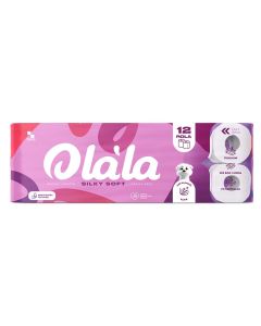 Papir toaletni u roli, troslojni, Olala Silky Soft, 12/1