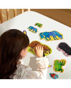 Slagalica moje prve umjetničke puzzle - šumske životinje