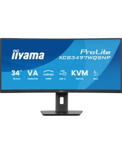 IIYAMA 34" XCB3497WQSNP-B1 UWQHD (3440×1440) zakrivljeni VA, 21:9, 350cd/m2, 3000:1,  2×HDMI/DP, USB-C Dock, RJ45, KVM switch, HAS