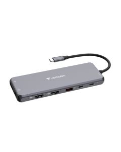 Verbatim USB-C Pro Multiport 13-port Hub, 2×HDMI, 1×DP, 1×RJ45, 3×USB-A 3.2 Gen1, 1×USB-A 3.2 Gen2, 2×USB-A 2.0, 1×Audio, 2×USB-C (PD 100W) CMH-13