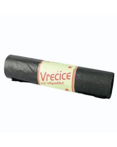Vreće za smeće PEHD 70x110 cm 20/1, crna, 15mic