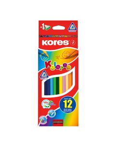 Bojice drvene Kores 12/1+šiljilo KOR100212