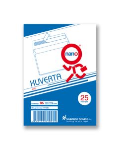Kuverte 125x176 mm B6-BB strip, bijela, 25/1