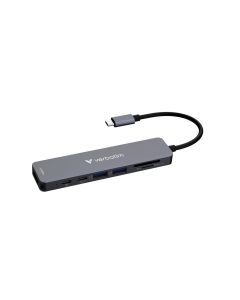 Verbatim USB-C Essentials Multiport Hub 7 priključaka: HDMI, USB-C, USB-C 3.2 Gen 1, 2 x USB-A 3.2 Gen 1, SD i microSD
