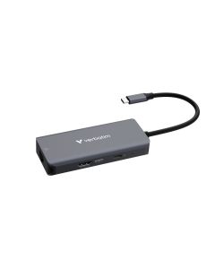 Verbatim USB-C Essentials Multiport Hub 6 priključaka: RJ45, HDMI, USB-C PD, 3 x USB-A 3.2 Gen 1