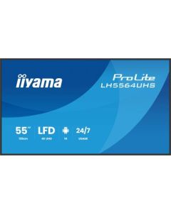 IIYAMA 55" LH5564UHS-B1AG 4K UHD (3840x2160) VA Signage 24/7, 500 cd/m2, 5000:1, Android OS 14, iiShare, iiControl, iiSignage2