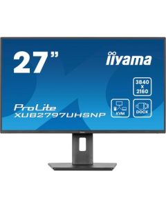 IIYAMA 27" XUB2797UHSNP-B1 4K UHD (3840×2160) IPS, Pivot, 4ms, 1300:1, 350cd/m2, HDMI/DP, USB-C Dock (96W, LAN), 3×USB3.2, zvučnici, crni