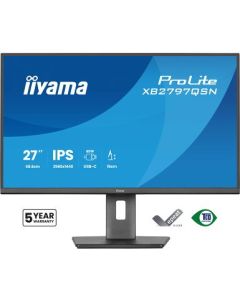 IIYAMA 27" XB2797QSN-B1 QHD (2560×1440) IPS Pivot, 75Hz, 1ms, 350cd/m2, 1000:1, HDMI/DP, USB-C Dock (PD 65W, DP out), 2×USB-A/2×USB-C, RJ45, zvučnici