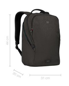 Wenger ruksak MX Light za prijenosnike do 16", 21 L, crni