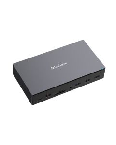 Verbatim CDS-17 portni USB-C Pro Docking Station HDMI do 8K | 2 x HDMI do 4K | 2 x DP | RJ45 | USB-A 3.2 | 2 x USB-A 3.0 | 2 x USB-A 2.0 | USB-C® 3.2 | SD | microSD | Audio | DC napajanje | USB-C Host