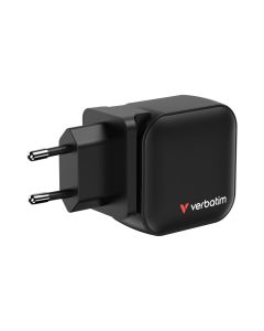 Verbatim Mini GaN zidni punjač 70W, 2×USB-C/1×USB-A, PD/QC 3.0