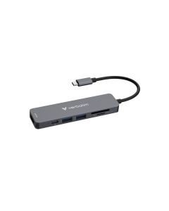 Verbatim USB-C Essentials Multiport Hub 6 priključaka: HDMI, USB-C PD, USB-A 3.2 Gen 1, USB-A, SD i microSD
