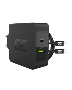 Green Cell (CHAR10) zidni punjač 45W, USB-C/USB-A + USB-C kabel