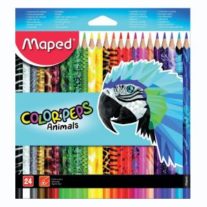 Bojice drvene Maped Color'Peps Animals trobridne 24/1 MAP832224