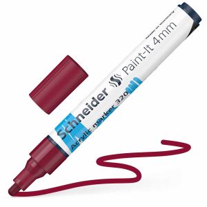 Flomaster Schneider, akrilni marker, Paint-It 340, 4 mm, bordo
