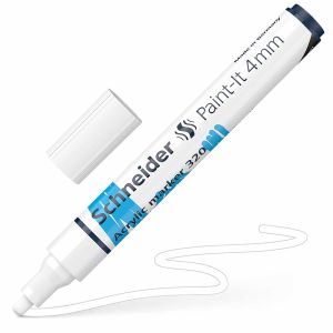 Flomaster Schneider, akrilni marker, Paint-It 340, 4 mm, bijeli
