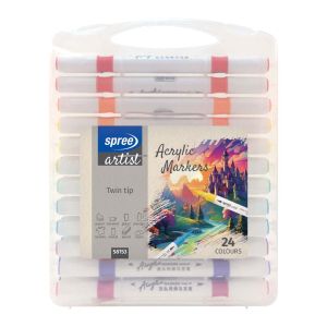 Flomasteri duo tip, akrilni 24/1 Spree Art