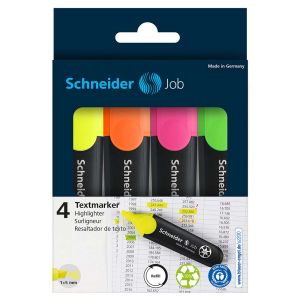 Tekstmarker Schneider, Job, 1-5 mm, set od 4 boje