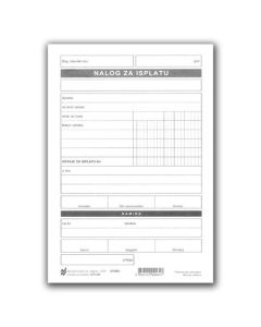 I-43 NALOG ZA ISPLATU S NAMIROM; List, 14,8 x 21 cm