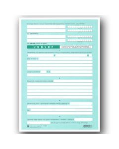 I-418 UGOVOR O ZAKUPU POSLOVNOG PROSTORA; Arak, 21 x 29,7 cm