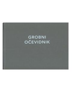 I-622 GROBNI OČEVIDNIK - POMOĆNA KNJIGA (Obrazac 2); Knjiga 400 stranica, 34,5 x 24 cm