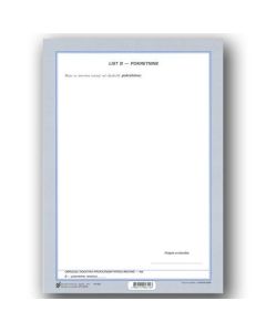 I-637/B OBRAZAC DODATKA PROKAZNOM POPISU IMOVINE LIST B - POKRETNINE; List, 21 x 29,7 cm