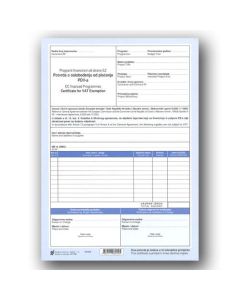 I-706 POTVRDA O OSLOBAĐANJU PLAĆANJA PDV-A; Komplet 3 lista, 21 x 29,7 cm