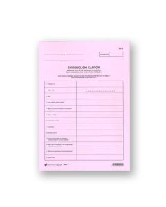 II-407 EVIDENCIJSKI KARTON RADNIKA KOJI SU SE NA RADU POVRIJEDILI TE O RADNICIMA KOJI SU NA RADU OBOLJELI (Obrazac EK - 3); Arak, 21 x 29,7 cm