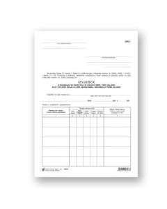 II-411 IZVJEŠĆE O DOGAĐAJU NA RADU KOJI JE IZAZVAO SMRT, TEŽU OZLJEDU DVA ILI VIŠE ZAPOSLENIKA (Obrazac OIR - 1); List, 21 x 29,7 cm