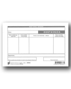 II-6 DOSTAVNICA BIJELA; List, 14,8 x 10,5 cm