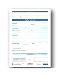 II-8/C PUTNI NALOG I PUTNI OBRAČUN ZA USTANOVE; List, 17 x 24 cm